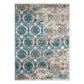 Nourison Karma KRM05 5"3" x 7"4" Ivory and Blue Area Rug, , large