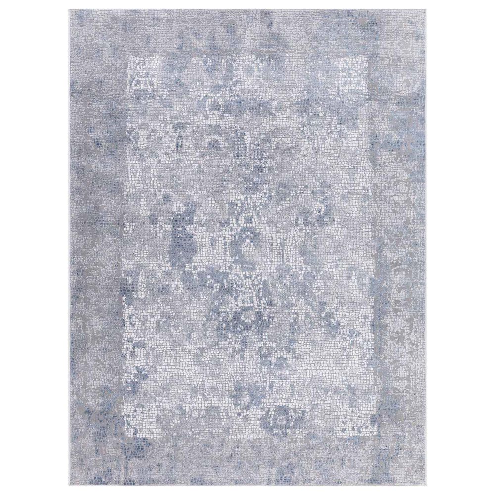 Amer Rugs Hamilton 10"3" x 14" Gray and Blue Area Rug, , large