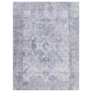 Amer Rugs Hamilton 10"3" x 14" Gray and Blue Area Rug, , large