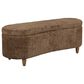 Hampton Park Bailey Boucle Flip Top Storage Bench in Chocolate, , large