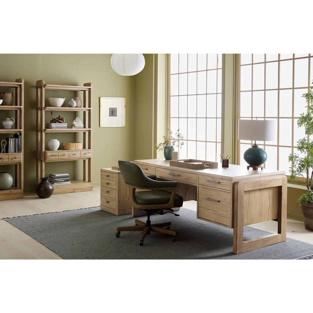 Hooker Furniture Kalamazoo 78&quot; Bookcase in Aged Oak, , large