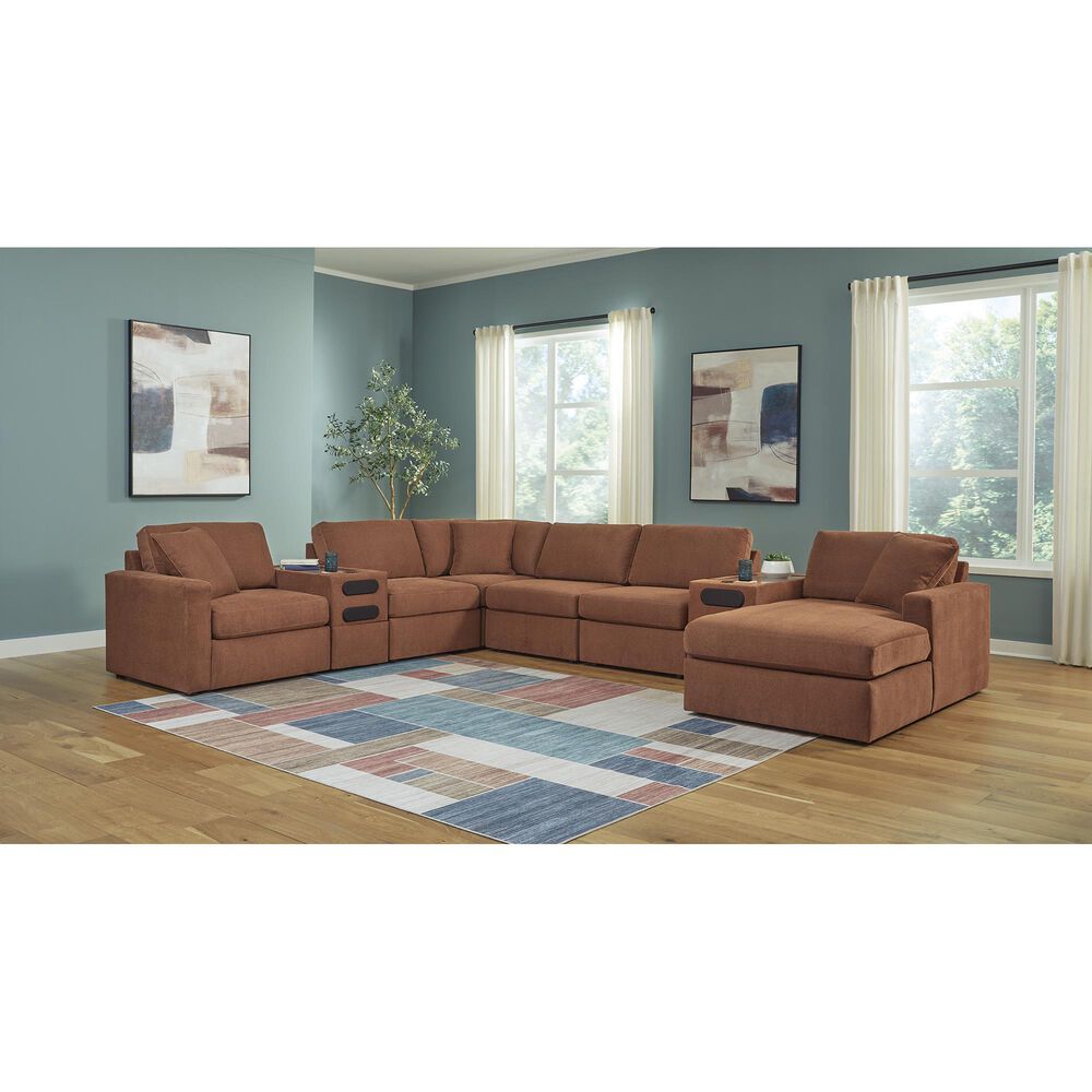 Ashley Modmax Right-Arm Facing Corner Chaise in Spice, , large
