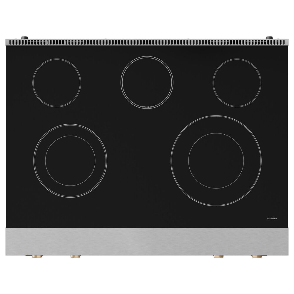 Thor Kitchen Gordon Ramsay 6 Cu. Ft. 36&quot; Professional Electric Range with Bronze Handle Kit in Stainless Steel, , large