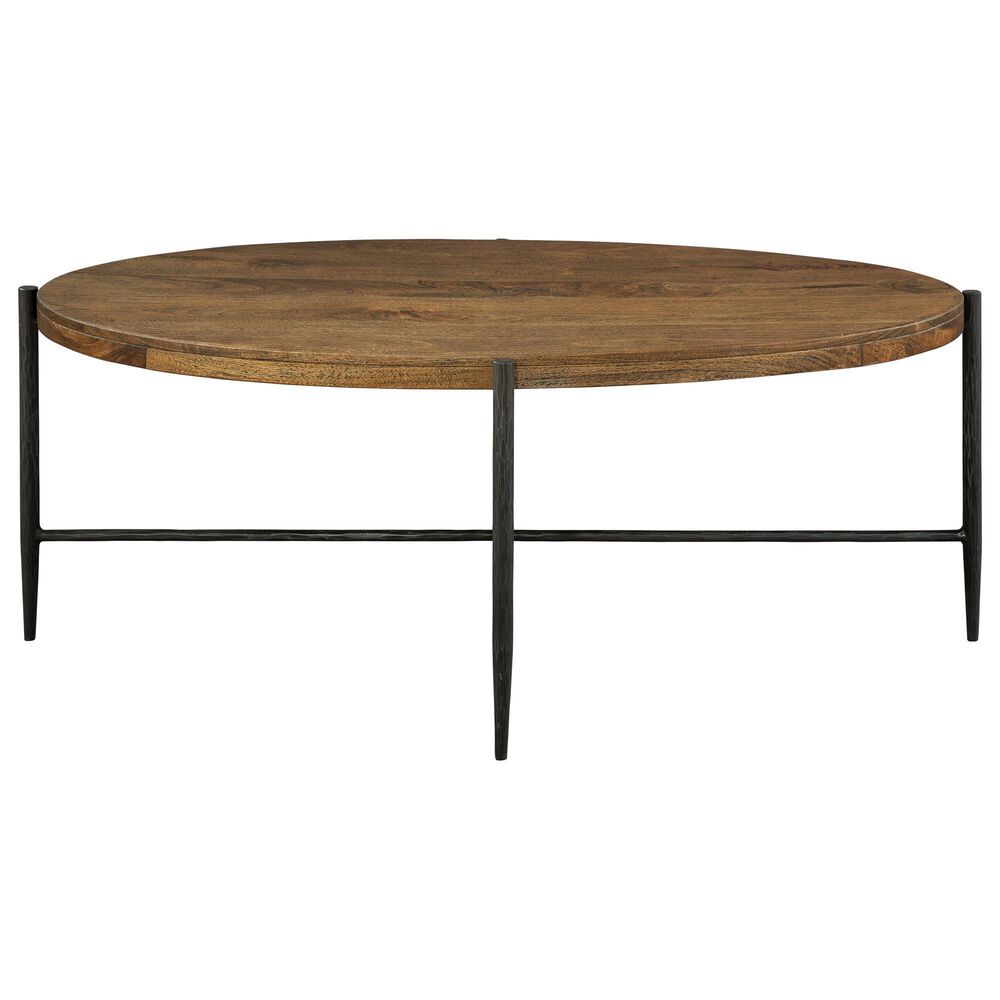 Hekman Bedford Park Oval Coffee Table in Brown and Black, , large