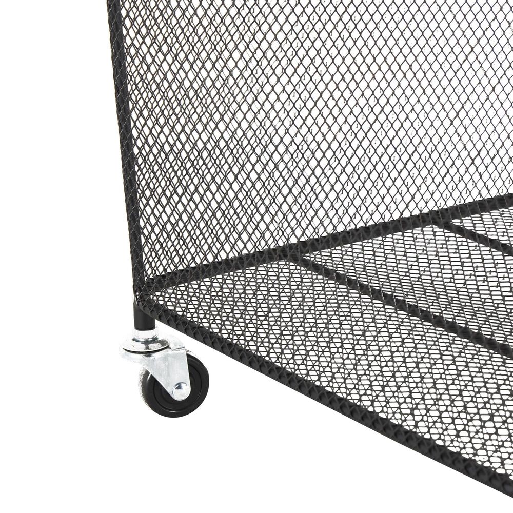 Maple and Jade Laundry Storage Cart with Ring Handles in Matte Black, , large