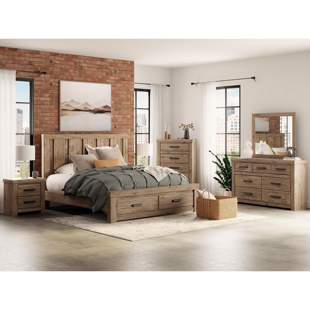 Ashley Oliandon 5-Drawer Chest in Natural Rustic, , large