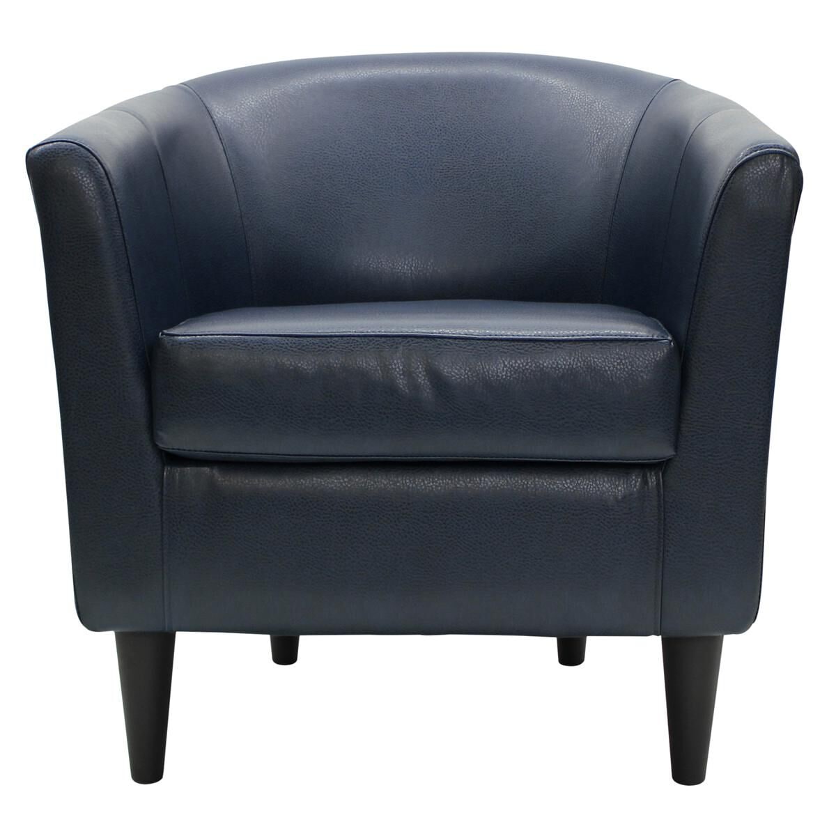 Windko gray faux shop leather tub chair