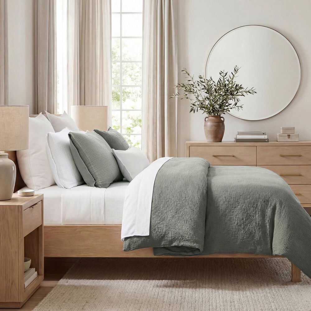HiEnd Accents Cotton Voile 3-Piece Full/Queen Comforter Set in Sage, , large
