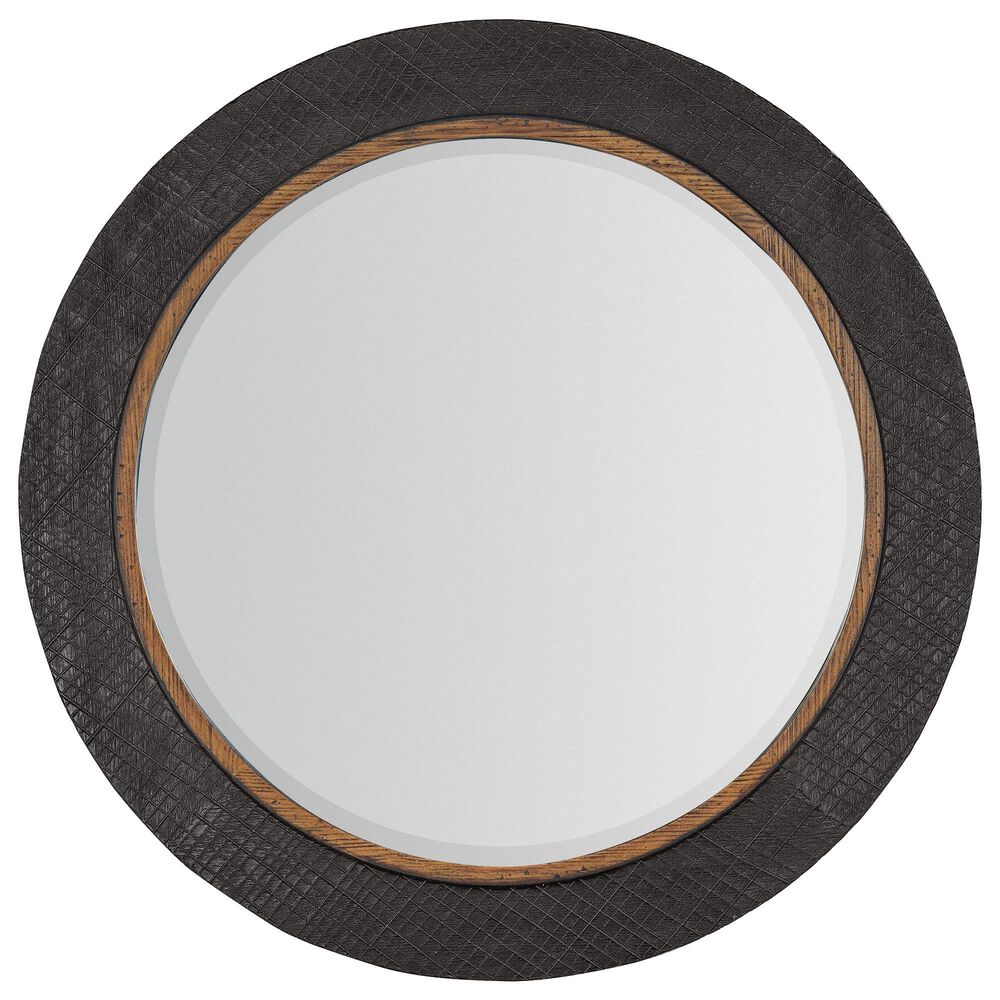 Hooker Furniture Big Sky Round Accent Mirror in Furrowed Bark, , large