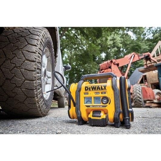 Dewalt cordless air 2025 compressor tool only