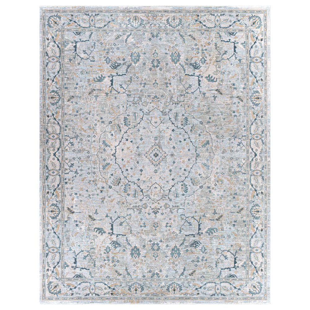 Surya Brunswick 10" x 14" Green, Sage, Denim and Beige Area Rug, , large