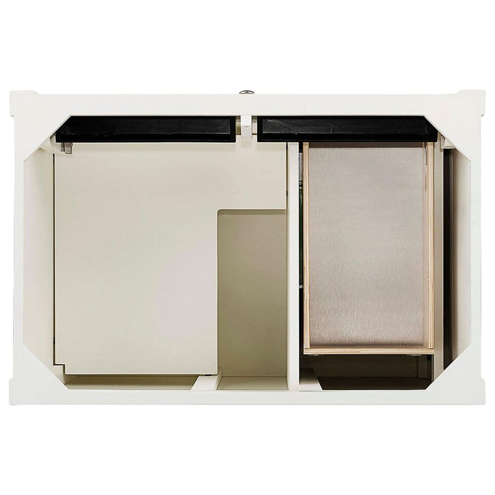 James Martin Brittany 36&quot; Single Bathroom Vanity in Bright White with 3 cm White Zeus Quartz Top and Rectangular Sink, , large