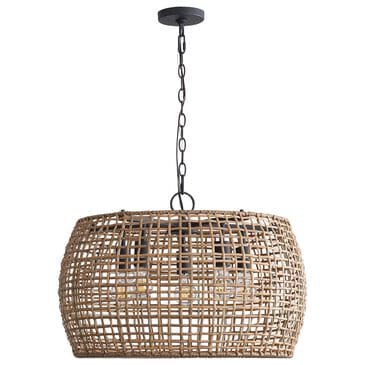 Golden Lighting Weavelight 5-Light Pendant in Natural Black, , large