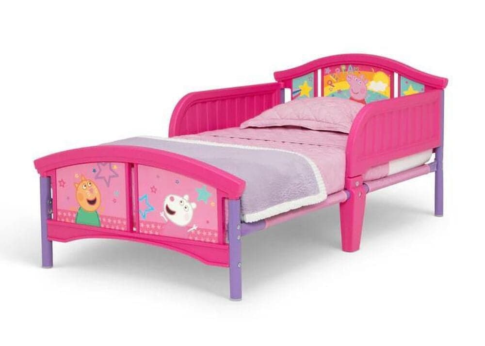 Delta Children Peppa Pig Big Adventures Plastic Toddler Bed in Pink, , large