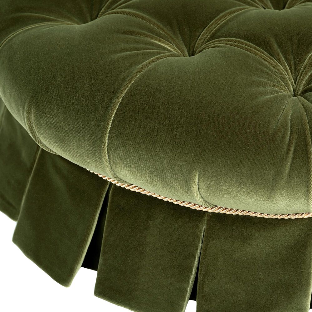 Jennifer Taylor Home Roquefort 24.5" Dog Sofa Bed with Box-Pleated Skirt in Olive Green, , large