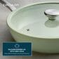 Circulon 12" Ceramic Nonstick Frying Pan with Lid in Sage, , large