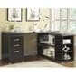 Pacific Landing Yvette L-Shape Computer Desk in Cappuccino, , large