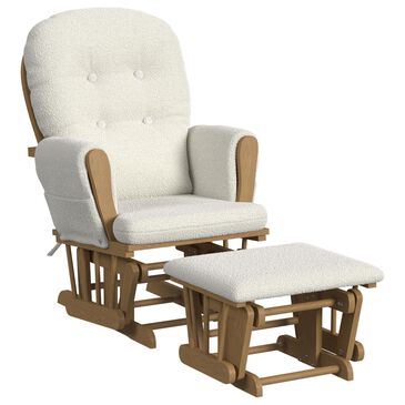 Eastern Shore Kennedy Rocker Glider Chair with Ottoman in Vanilla, , large