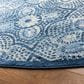 Safavieh Martha Stewart 6"7" Round Navy and Creme Area Rug, , large