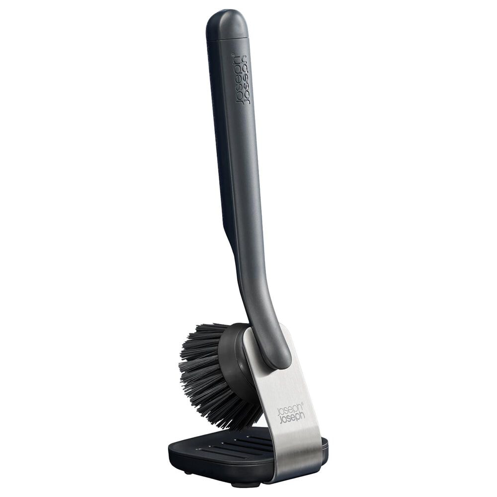 Joseph Joseph SinkTech Washing Up Brush with Steel Stand in Grey, , large