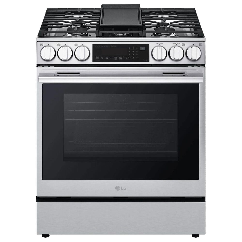 LG 6.3 Cu. Ft. Smart Gas Slide-In Range with ProBake Convection InstaView and Air Fry in PrintProof Stainless Steel, , large