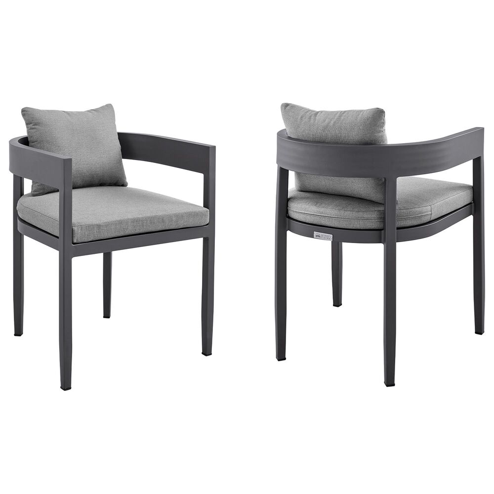 Blue River Argiope Outdoor Dining Chair in Dark Gray (Set of 2), , large