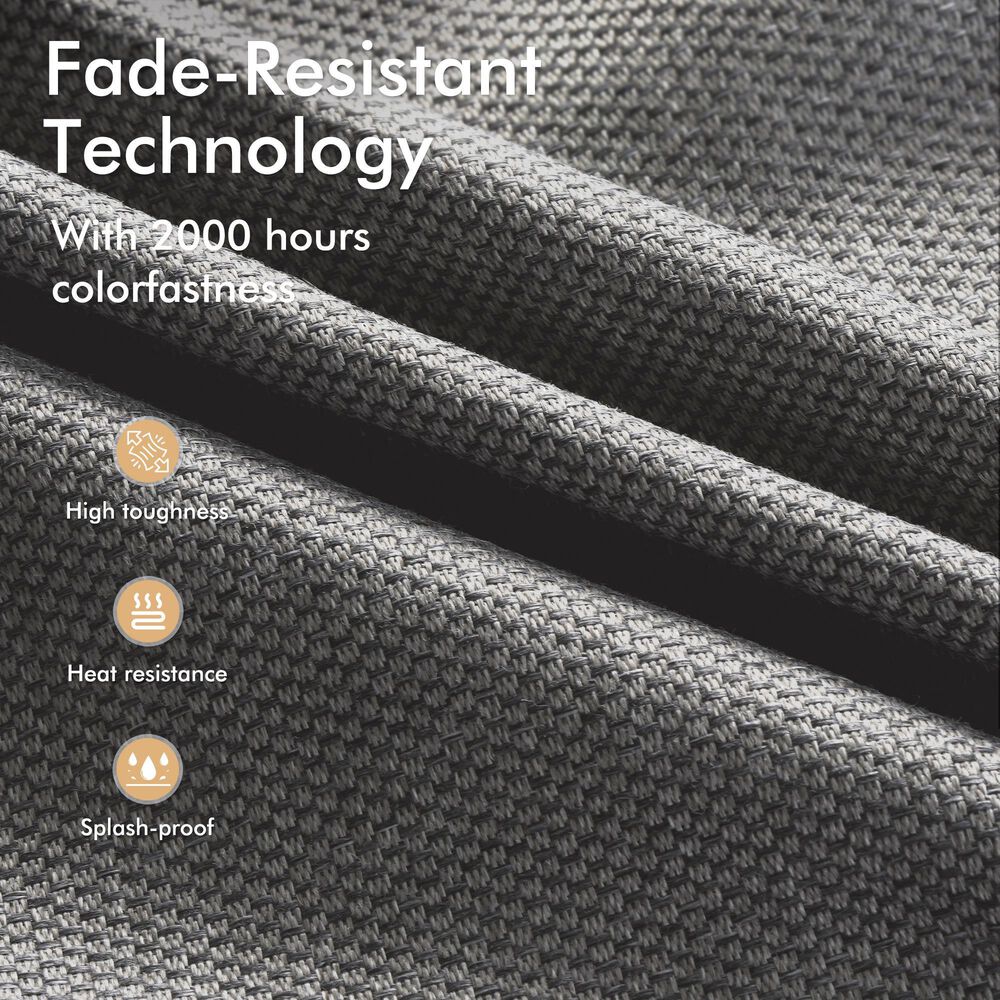 HOMLUX 6-Piece Patio Conversation Set in Dark Gray, , large