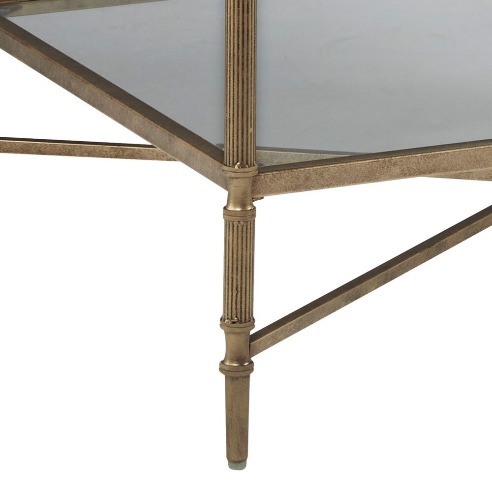 Ashley Cloverty 3-Piece Occasional Table Set in Aged Gold and Clear, , large