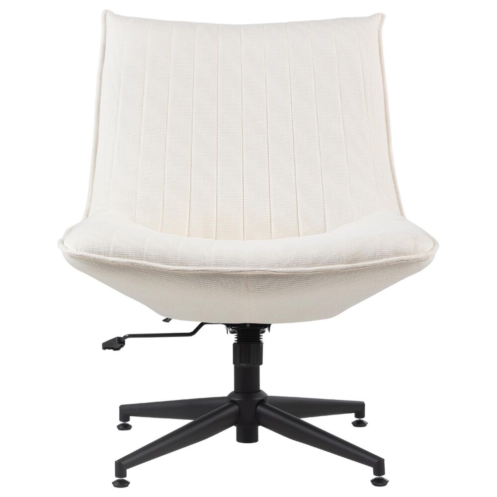 Impressions Vanity Lisa Vanity Chair with Cream Cushion in Black, , large