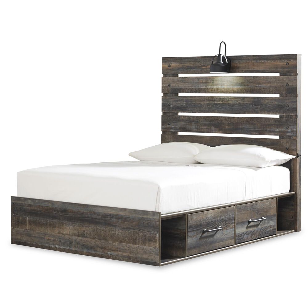 Ashley Drystan Full Storage Bed in Rustic Brown, , large