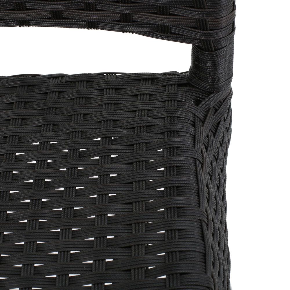 Hearth and Haven Outdoor Rattan Armless Barstool in Dark Brown (Set of 2), , large
