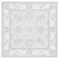 Safavieh Micro-Loop Traditional 5" Square Light Blue and Ivory Area Rug, , large
