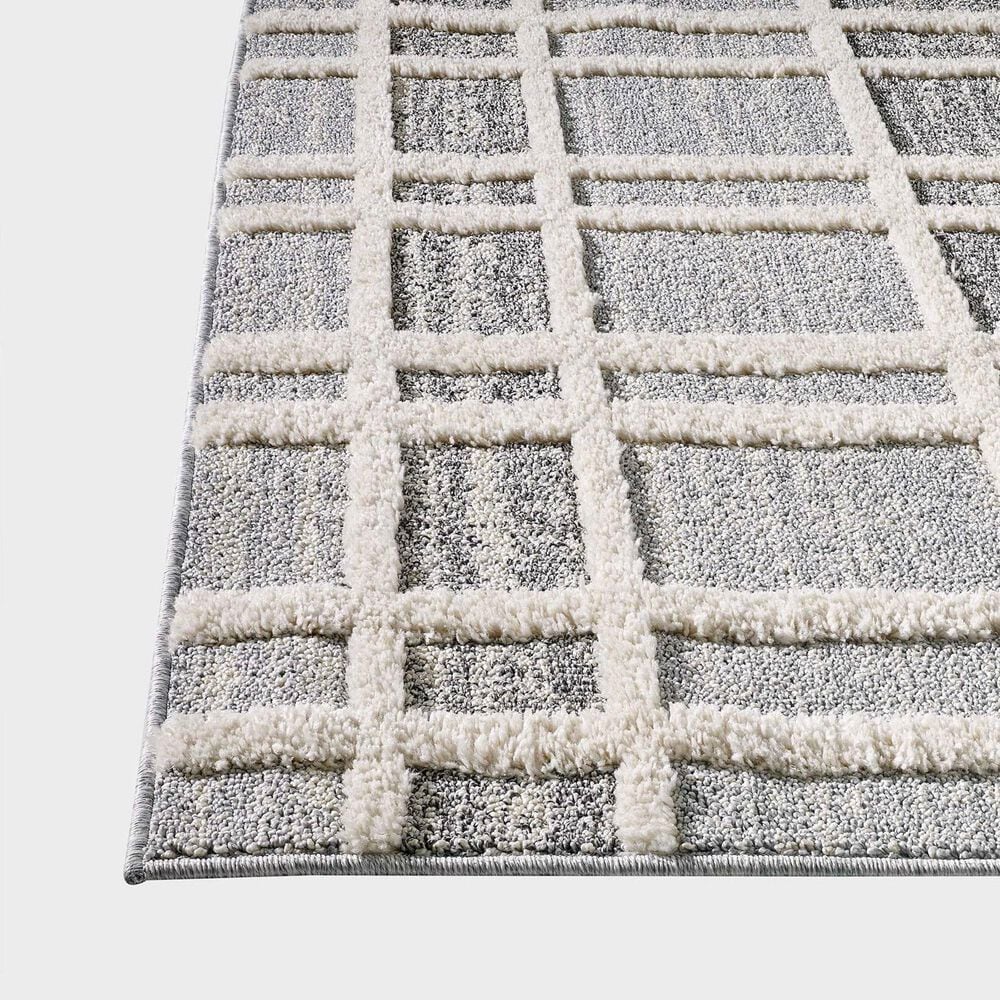 Central Oriental House Aviana Grey and Cream 5&#39; x 7&#39;3&quot; Area Rug, , large