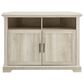 Walker Edison Columbus 44" Corner TV Stand in White Oak, , large