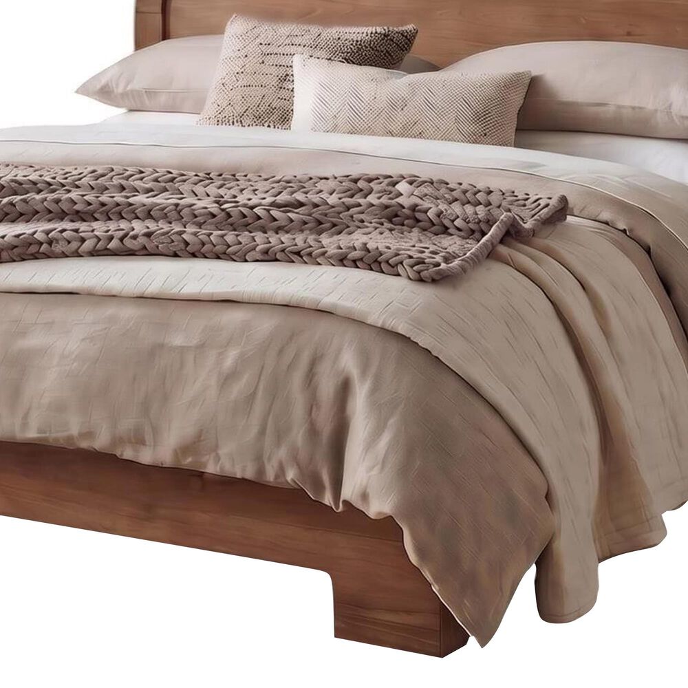 Urban Home Kione California King Platform Panel Bed in Brown, , large