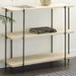 Uma Enterprises Console Table in Beige and Black, , large