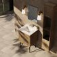 Lexora Home Lancy 24" Single Bathroom Vanity in Rustic Acacia with 2 cm White Cultured Marble Top and Rectangular Sink, , large