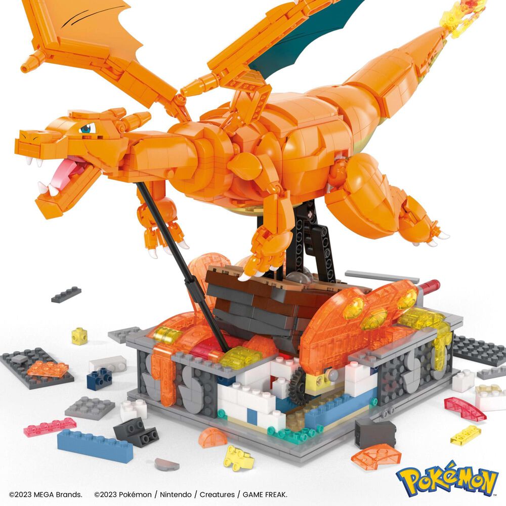 Mattel Mega Pokemon Charizard Building Set with Motion in Multicolor, , large
