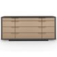 Schnadig Classic All Wrapped Up 12-Drawer Dresser in Dark Chocolate and Champagne Gold, , large