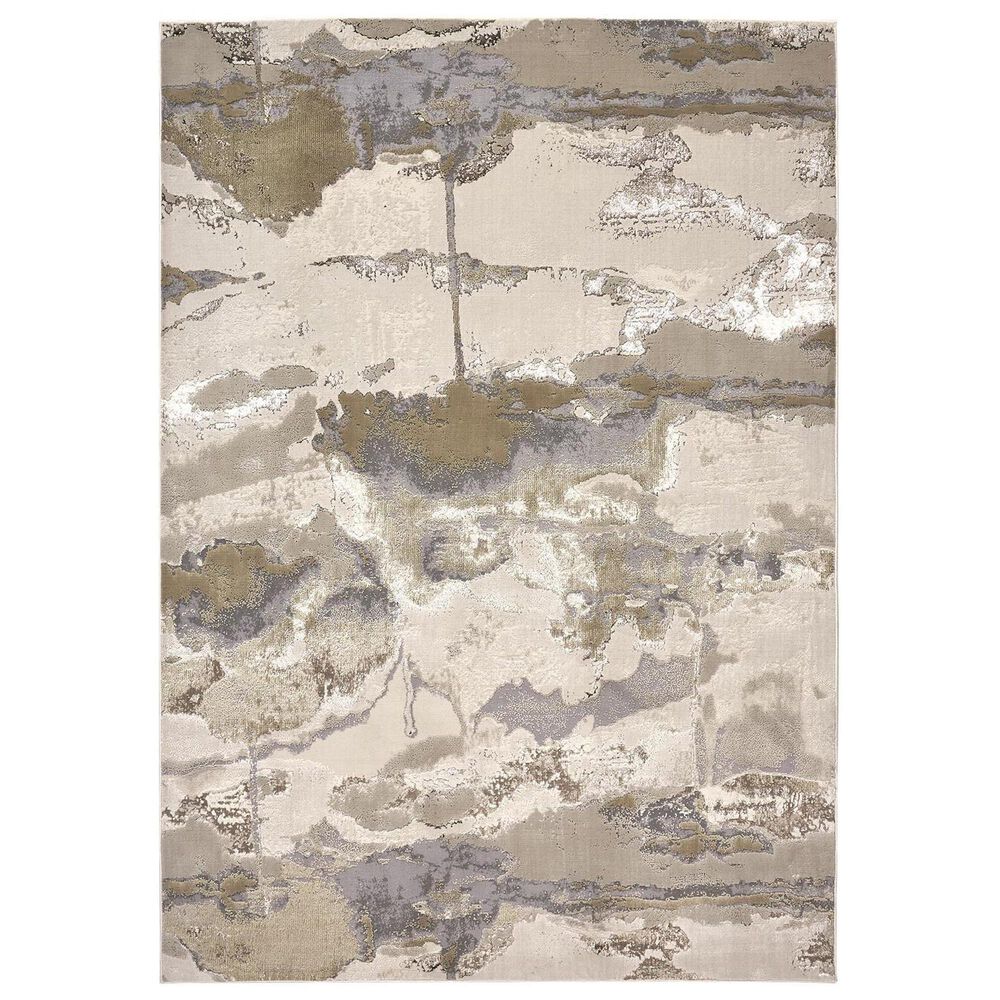 Feizy Aura Gold and Gray 6"7" x 9"6" Area Rug, , large