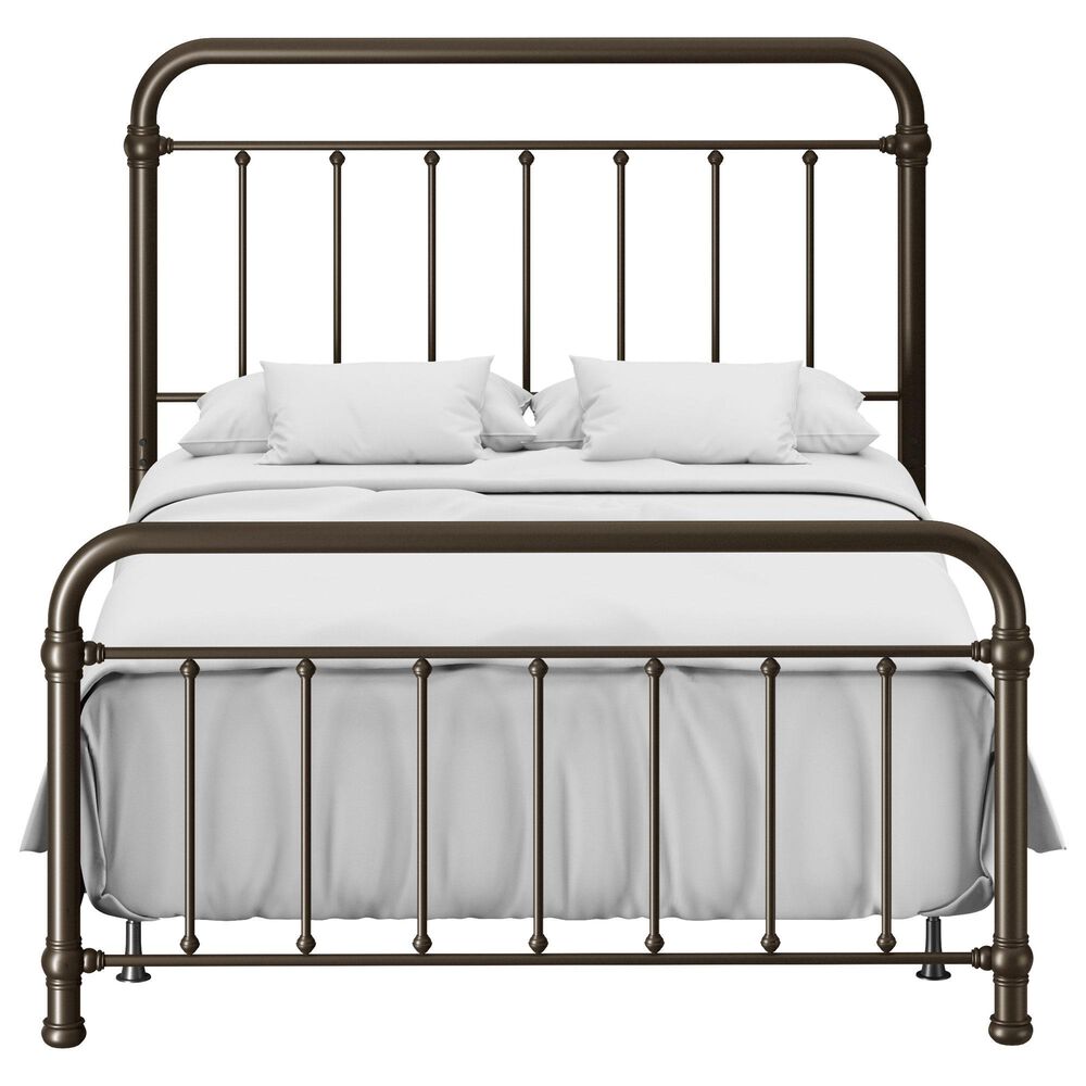 Richlands Furniture Kirkland Full Metal Slat Bed with Metal Frame in Dark Bronze, , large
