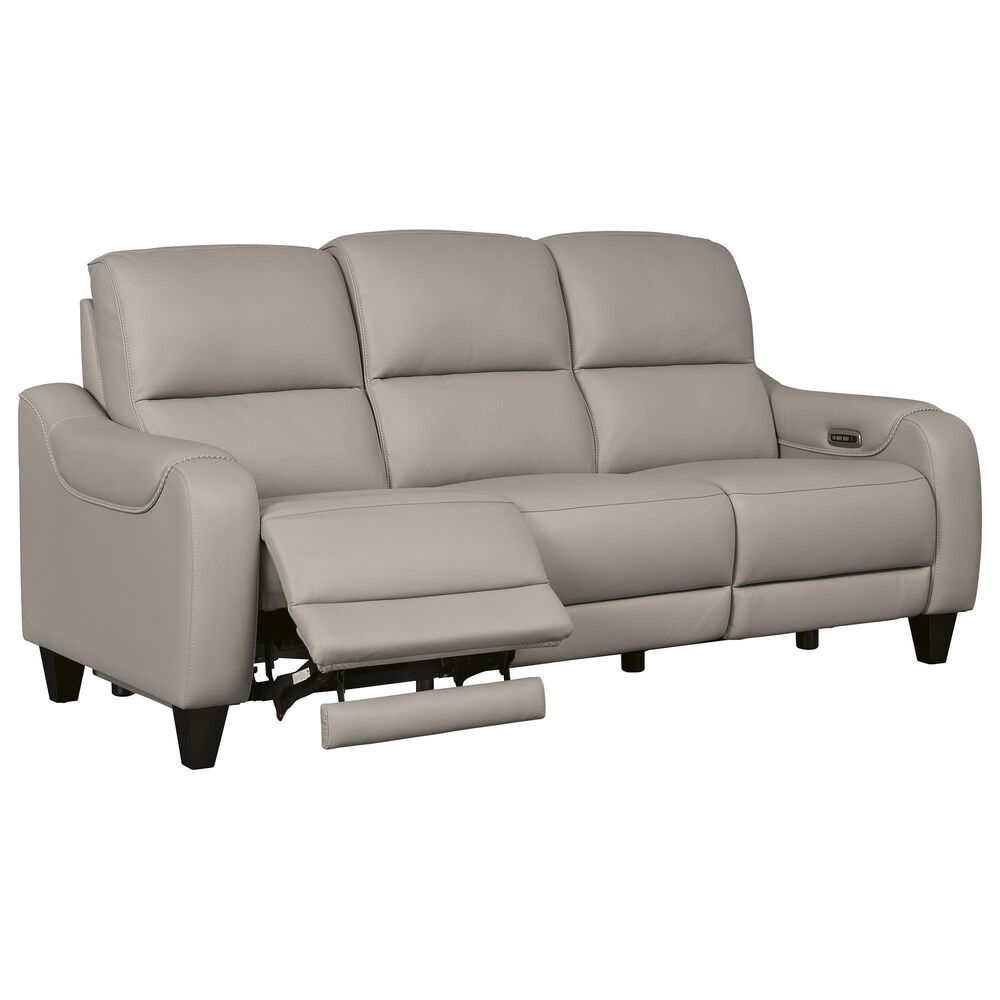 Ashley Mercomatic Power Reclining Sofa in Gray, , large