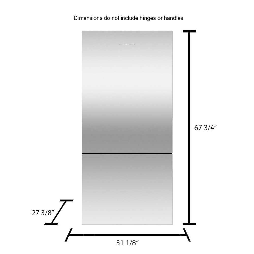 Fisher &amp; Paykel 17.5 Cu. Ft. Counter Depth Refrigerator with Left Hinge in Stainless Steel, , large