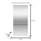 Fisher & Paykel 17.5 Cu. Ft. Counter Depth Refrigerator with Left Hinge in Stainless Steel, , large