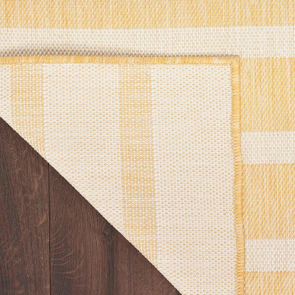 Nourison Positano POS03 Yellow and Ivory 5&#39; x 7&#39; Indoor/Outdoor Area Rug, , large