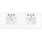 James Martin Vanities Hudson 60" Double Bathroom Vanity in Light Natural Oak with 3 cm White Zeus Quartz Top and Rectangular Sinks, , large