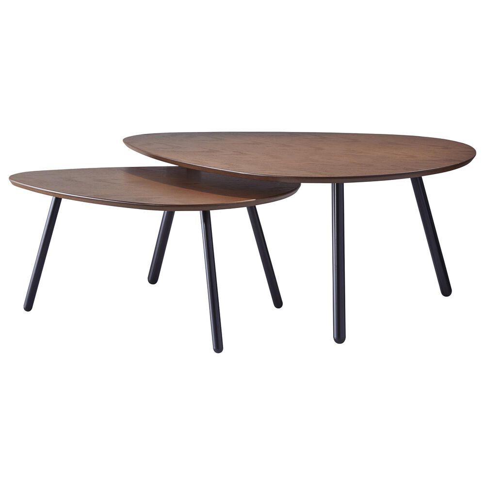 Adesso Hendrix Nesting Coffee Table in Walnut and Black, , large