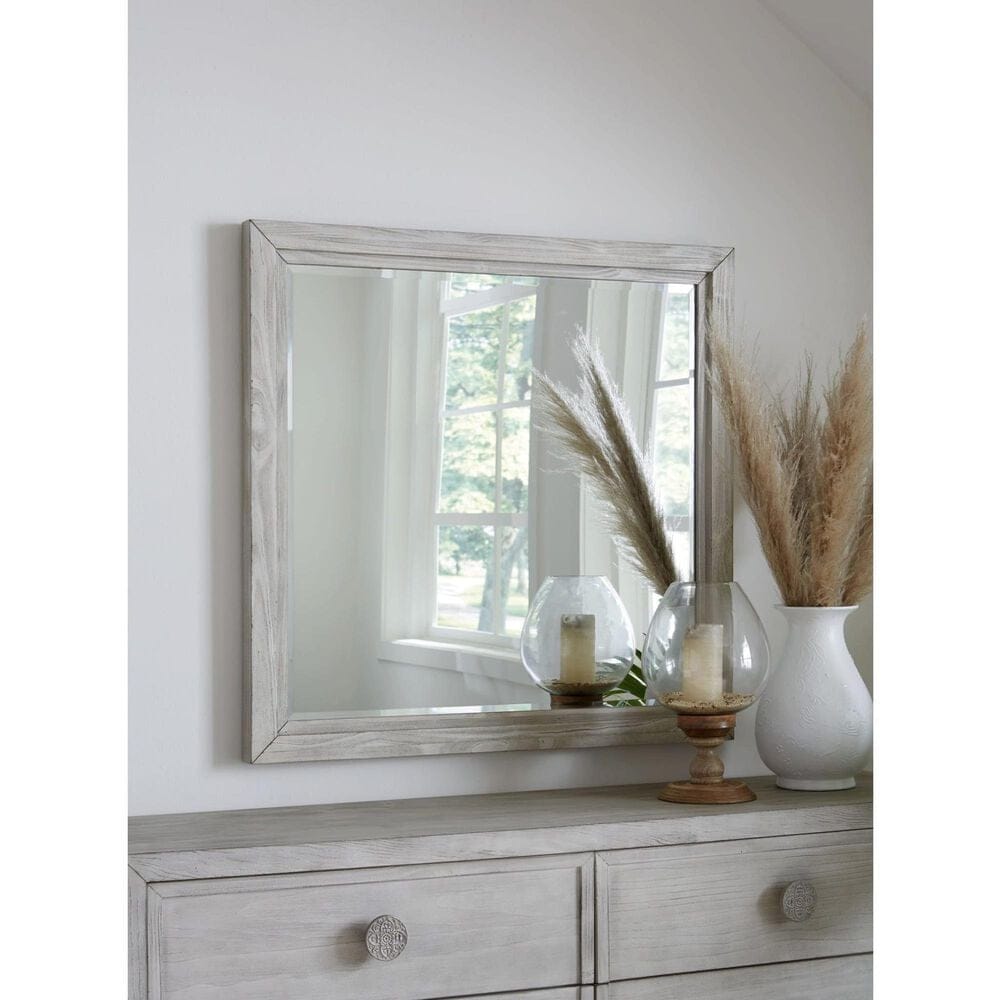Urban Home Boho Chic Dresser Mirror in Washed White, , large