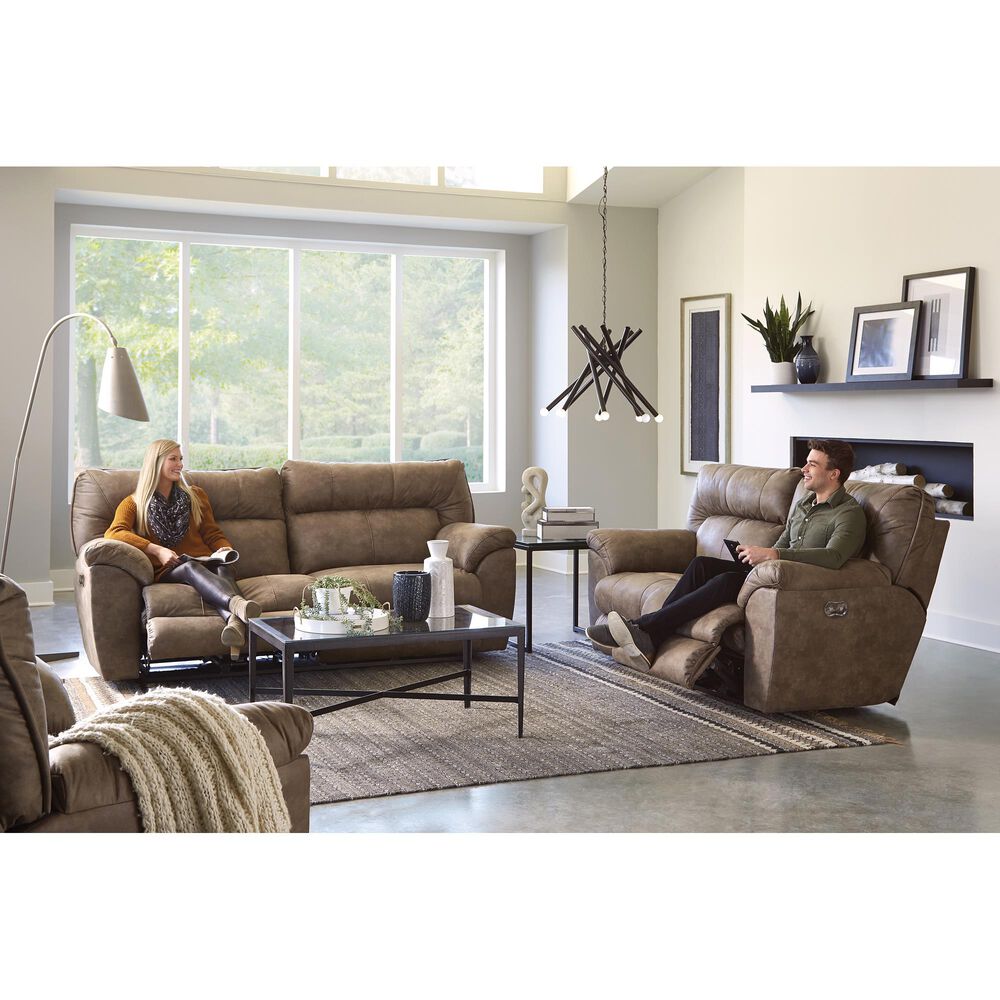 Catnapper Hollins Power Wall Away Recliner in Coffee, , large