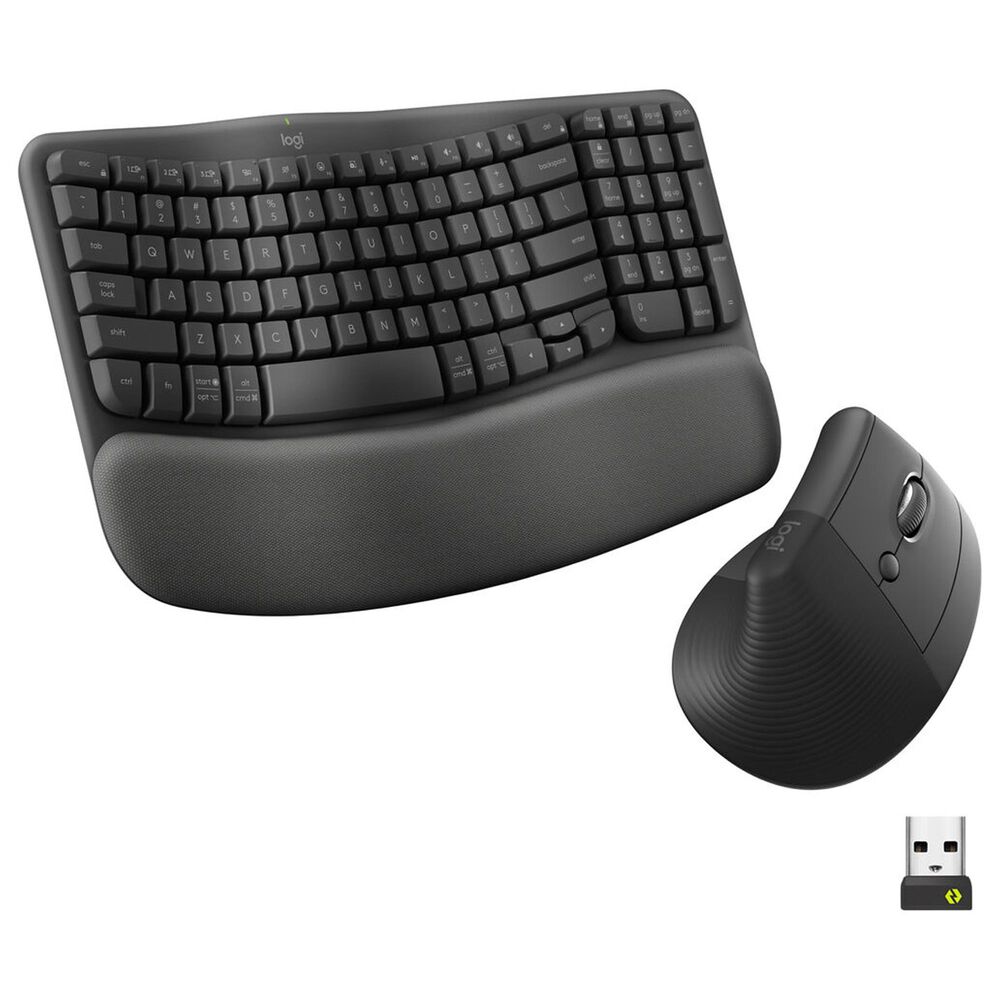 Logitech Ergo Wave Keys and Lift Combo in Graphite, , large